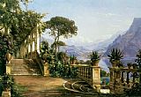 Carl Fredrik Aagard Canvas Paintings - Lodge on Lake Como
